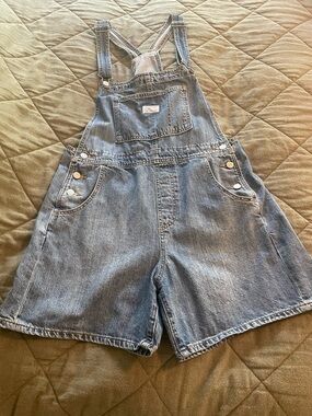 Women’s Levi’s Denim Short Overalls Romper - Light Blue M